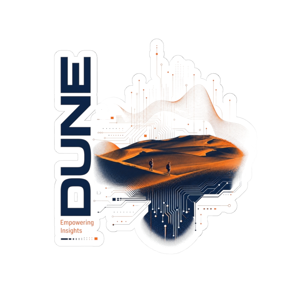 Dune " in bold modern font along the side. " Sticker - alternate angle 2, merchandise