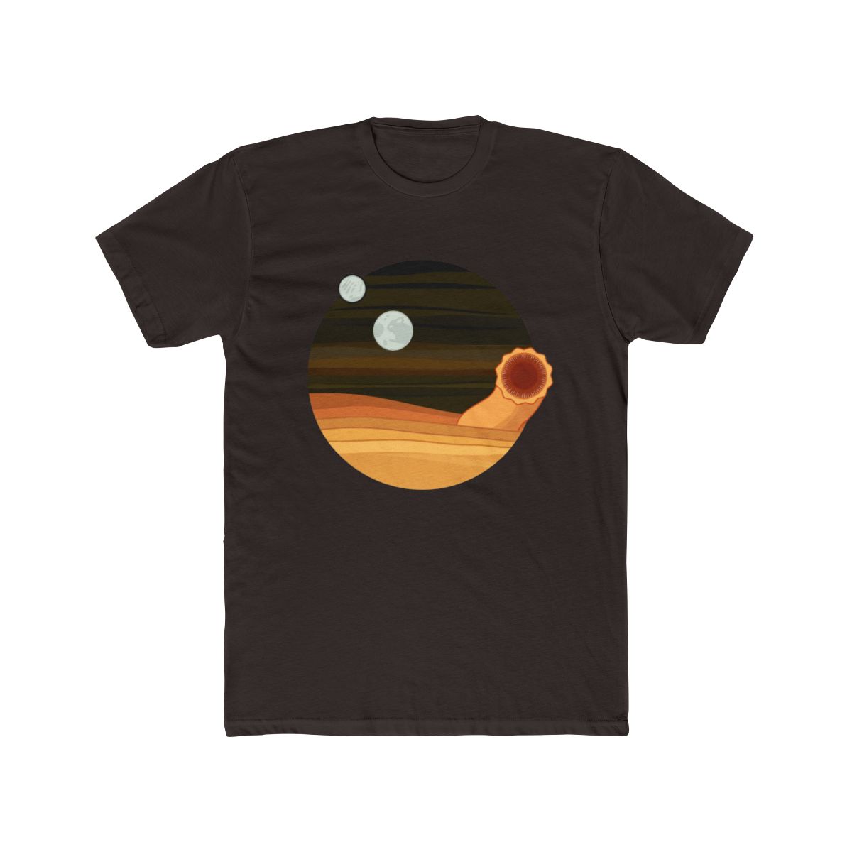 Dune Desert Night and Sandworm (light backgrounds) T Shirt - alternate angle 5, merchandise