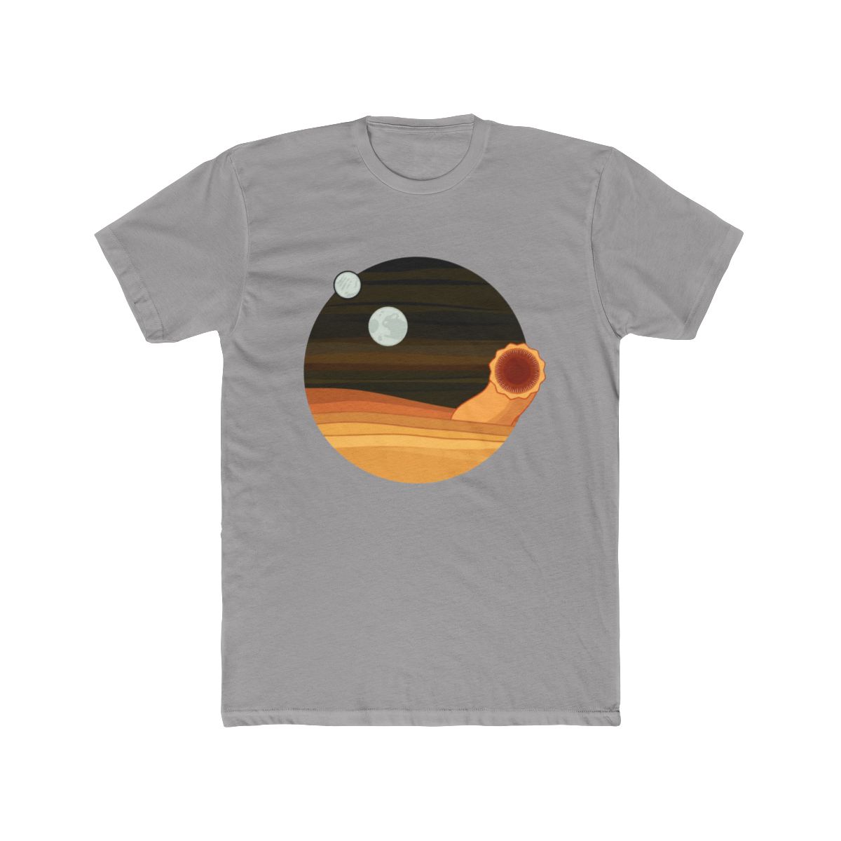 Dune Desert Night and Sandworm (light backgrounds) T Shirt - alternate angle 4, merchandise